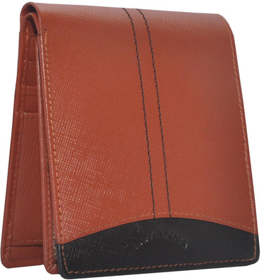 

TAMANNA Men Tan, Black Genuine Leather Wallet(8 Card Slots), Brown;tan