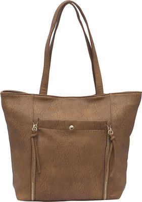 

20 Dresses The Zipper Side Story Shoulder Bag(Brown, 7)