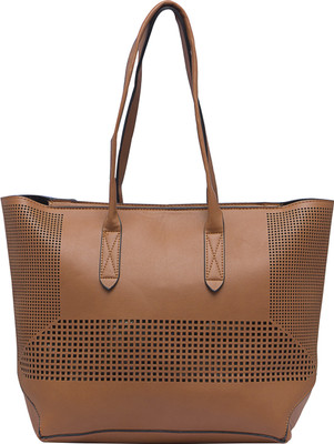 

20 Dresses Brown The Patterned Perforated Shoulder Bag(Brown, 7)