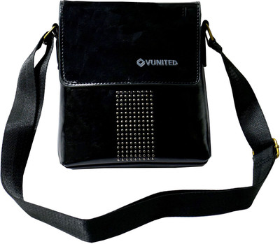 

Blossoms Light Weight Cross Body/Side Multipurpose messenger bag Leatherette Sling Bag ( Black) Multipurpose Bag(Black, 7 inch)