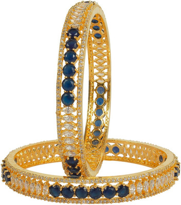 Muchmore Alloy Gold-plated Bangle(Pack of 2)