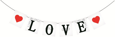 

SYGA Love Banner Photo Booth Props Banner(2.8 ft, Pack of 1)