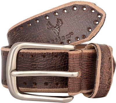 

Corium Men Tan Genuine Leather Belt