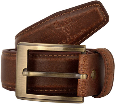 

Corium Men Tan Genuine Leather Belt