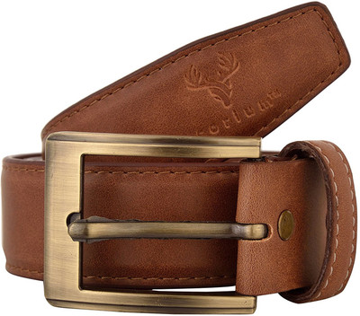 

Corium Men Tan Genuine Leather Belt