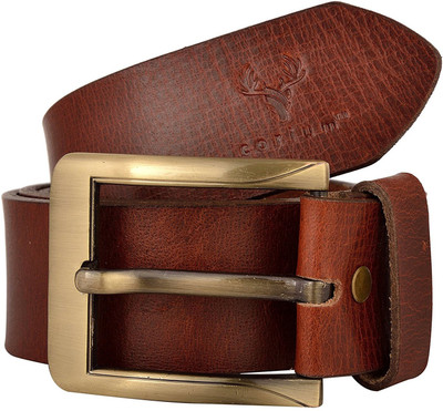 

Corium Men Tan Genuine Leather Belt