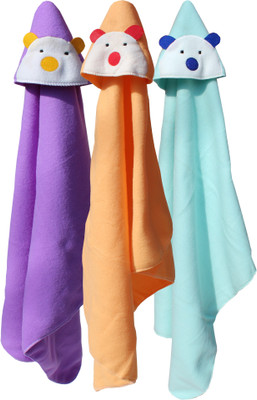 

My NewBorn Plain  Hooded Baby Blanket(Polyester, Beige, Green, Purple