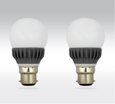 SUNLUX 3 W Round B22 LED Bulb(White, Pack of 2)