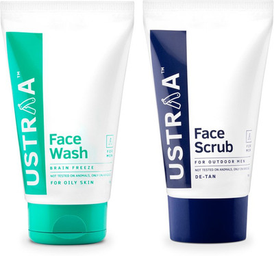 

Ustraa By Happily Unmarried Face Wash Brain Freeze For Men (100 gm) Face Scrub for outdoor Men (100 gm)(Set of 2)