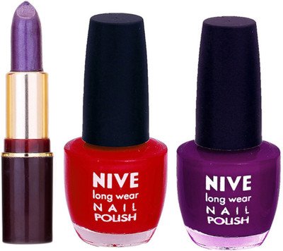 

Lady Fashion NIVE NAIL POLISH + LIPSTICK COMBO(Set of 3)