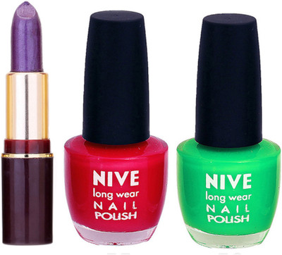 

Lady Fashion NIVE NAIL POLISH + LIPSTICK COMBO(Set of 3)
