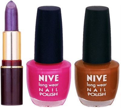 

Lady Fashion NIVE NAIL POLISH + LIPSTICK COMBO(Set of 3)