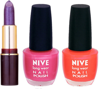 

Lady Fashion NIVE NAIL POLISH + LIPSTICK COMBO(Set of 3)