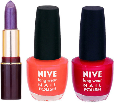 

Lady Fashion NIVE NAIL POLISH + LIPSTICK COMBO(Set of 3)