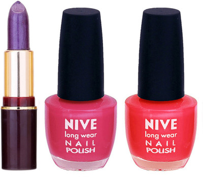 

Lady Fashion NIVE NAIL POLISH + LIPSTICK COMBO(Set of 3)