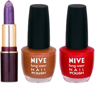 

Lady Fashion NIVE NAIL POLISH + LIPSTICK COMBO(Set of 3)
