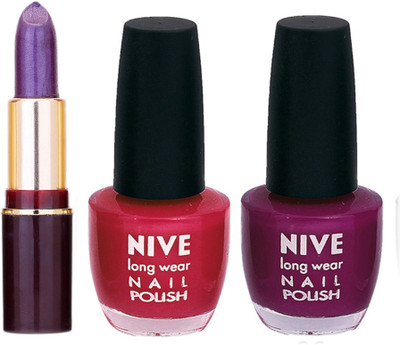 

Lady Fashion NIVE NAIL POLISH + LIPSTICK COMBO(Set of 3)