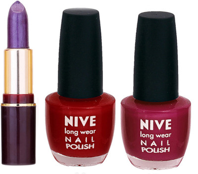 

Lady Fashion NIVE NAIL POLISH + LIPSTICK COMBO(Set of 3)