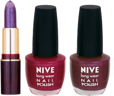 

Lady Fashion NIVE NAIL POLISH + LIPSTICK COMBO(Set of 3)