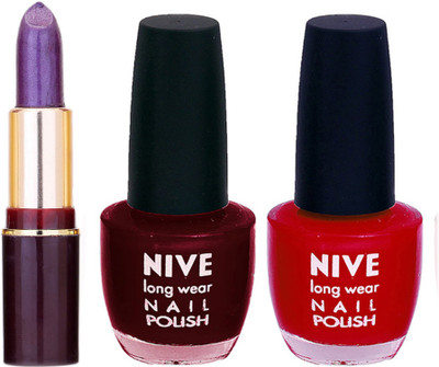 

Lady Fashion NIVE NAIL POLISH + LIPSTICK COMBO(Set of 3)