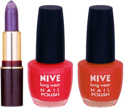 

Lady Fashion NIVE NAIL POLISH + LIPSTICK COMBO(Set of 3)
