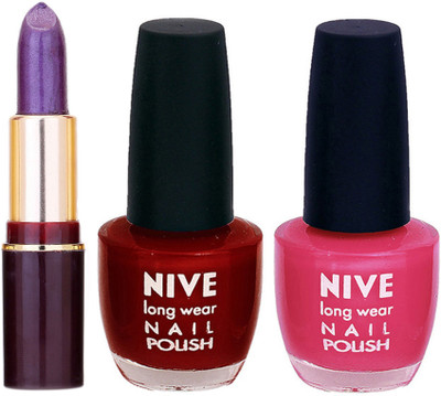 

Lady Fashion NIVE NAIL POLISH + LIPSTICK COMBO(Set of 3)