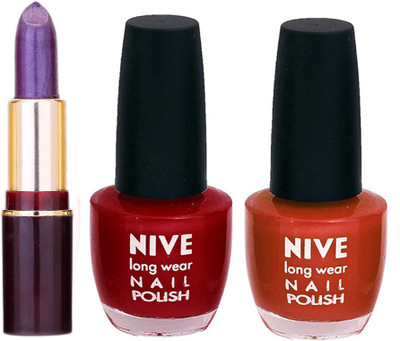 

Lady Fashion NIVE NAIL POLISH + LIPSTICK COMBO(Set of 3)