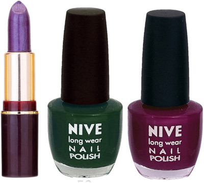 

Lady Fashion NIVE NAIL POLISH + LIPSTICK COMBO(Set of 3)