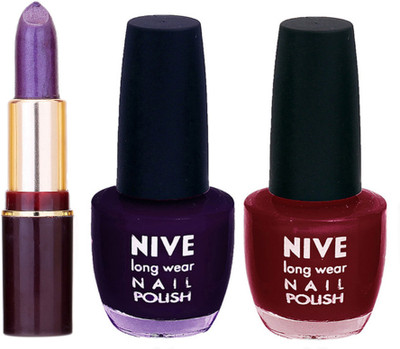 

Lady Fashion NIVE NAIL POLISH + LIPSTICK COMBO(Set of 3)