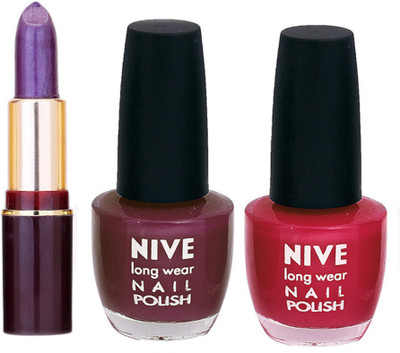 

Lady Fashion NIVE NAIL POLISH + LIPSTICK COMBO(Set of 3)