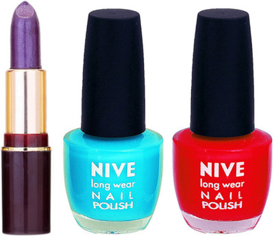 

Lady Fashion NIVE NAIL POLISH + LIPSTICK COMBO(Set of 3)