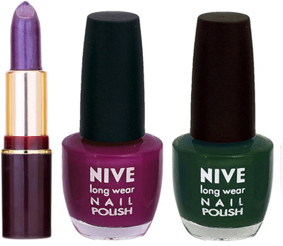 

Lady Fashion NIVE NAIL POLISH + LIPSTICK COMBO(Set of 3)
