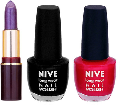 

Lady Fashion NIVE NAIL POLISH + LIPSTICK COMBO(Set of 3)