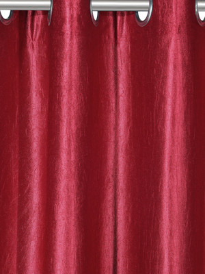

Cortina 150 cm (5 ft) Polyester Window Curtain (Pack Of 3)(Solid, Red)