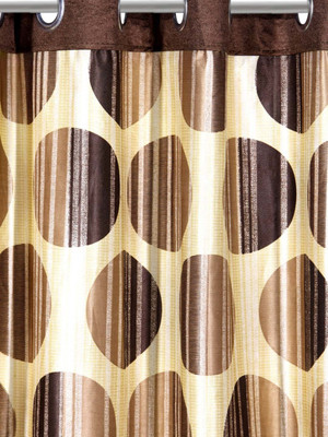 

Cortina 270 cm (9 ft) Polyester Long Door Curtain (Pack Of 3)(Solid, Brown)