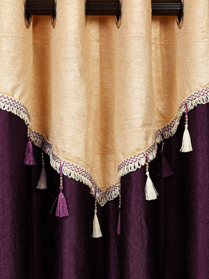Cortina 210 cm (7 ft) Polyester Door Curtain Single Curtain(Floral, Maroon) Cortina 210 cm (7 ft) Polyester Door Curtain Single Curtain(Floral, Maroon)
