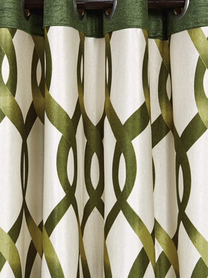 

Cortina 270 cm (9 ft) Polyester Long Door Curtain Single Curtain(Floral, Green)