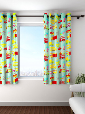 

Cortina 150 cm (5 ft) Polyester Window Curtain Single Curtain(Abstract, Multicolor)