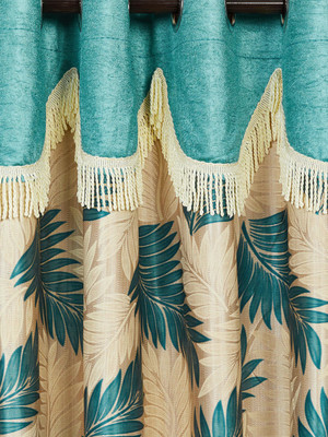 

Cortina 210 cm (7 ft) Polyester Door Curtain Single Curtain(Printed, Blue)