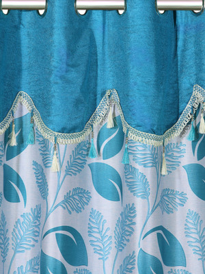 

Cortina 210 cm (7 ft) Polyester Door Curtain Single Curtain(Solid, Blue)