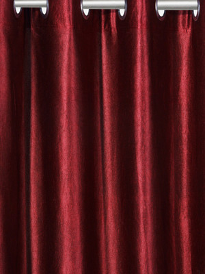 

Cortina 270 cm (9 ft) Polyester Long Door Curtain (Pack Of 3)(Geometric, Maroon)