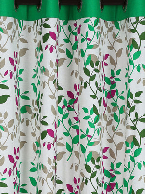 

Cortina 150 cm (5 ft) Cotton Window Curtain Single Curtain(Floral, Multicolor)