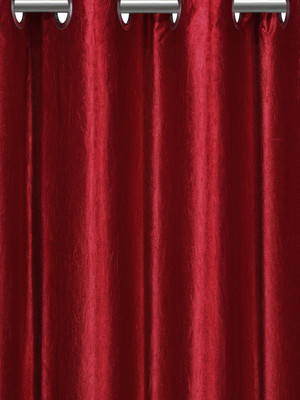 

Cortina 210 cm (7 ft) Polyester Door Curtain (Pack Of 3)(Floral, Red)