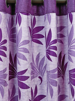 

Cortina 210 cm (7 ft) Polyester Door Curtain Single Curtain(Geometric, Purple)