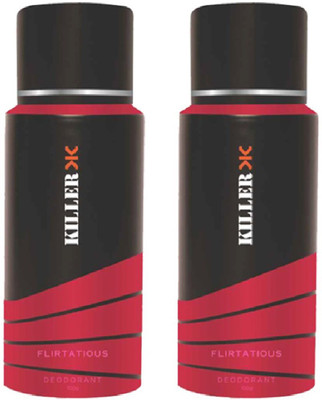 

Killer Flirtatious pack of 2 Deodorant Spray - For Men & Women(150 ml, Pack of 2)