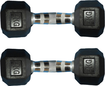 

Royal 2Kg 2Pc Hex Dumbbell1 Fixed Weight Dumbbell(4 kg), Black