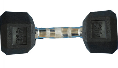 

Royal 4Kg 1Pc Hexagonal Dumbbell1 Fixed Weight Dumbbell(4 kg), Black