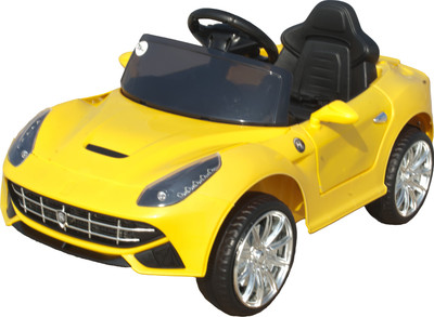 

Toyhouse Lookalike F12 Sports Coupe 6V Rechargeable Car Battery Operated Ride On(Yellow)