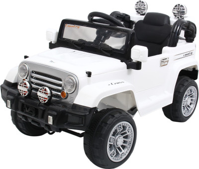 

Toyhouse SUV Jeep 6V Rechargeable Jeep Battery Operated Ride On(White), Multicolor