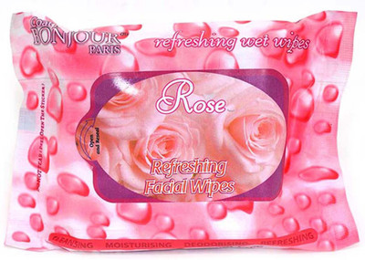 

Coat Me Bonjour Paris Refreshing Wet Facial Wipes - Rose(Pack of 25)